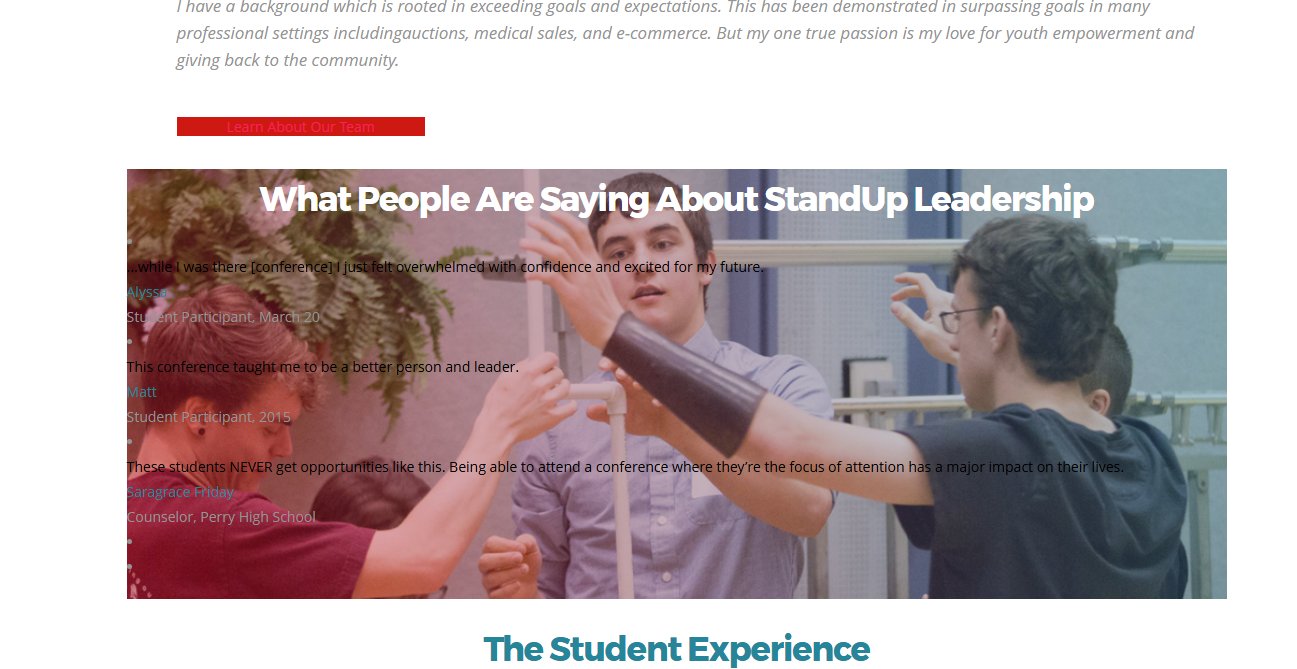 StandUp Leadership before redesign